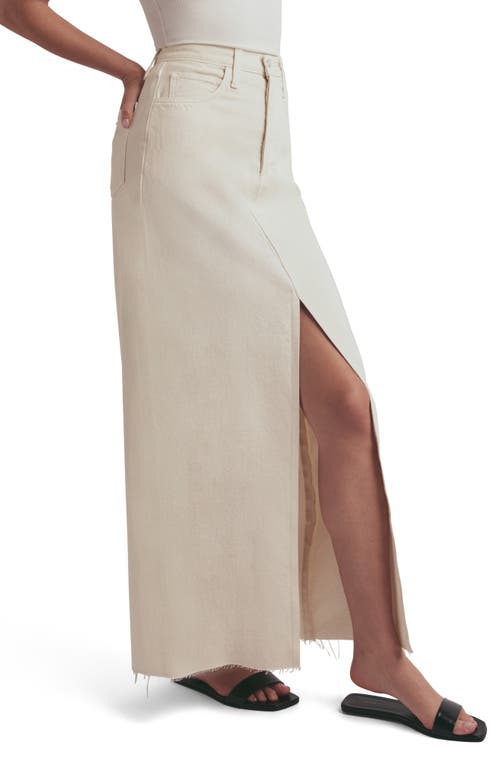 Shop Favorite Daughter The Sadie High Waist Denim Skirt In Gardenia