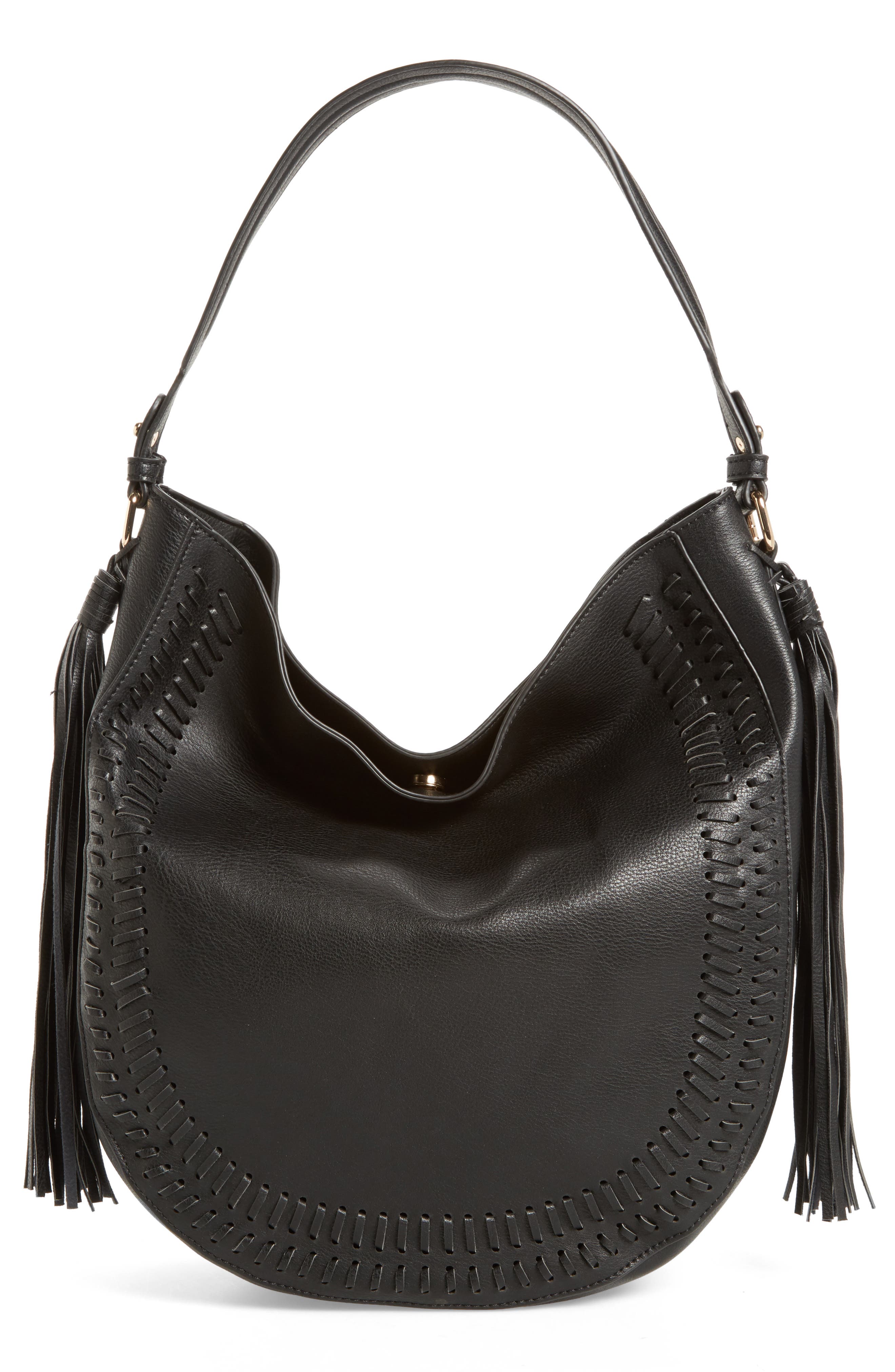 Phase 3 Tassel Faux Leather Hobo Bag Nordstrom