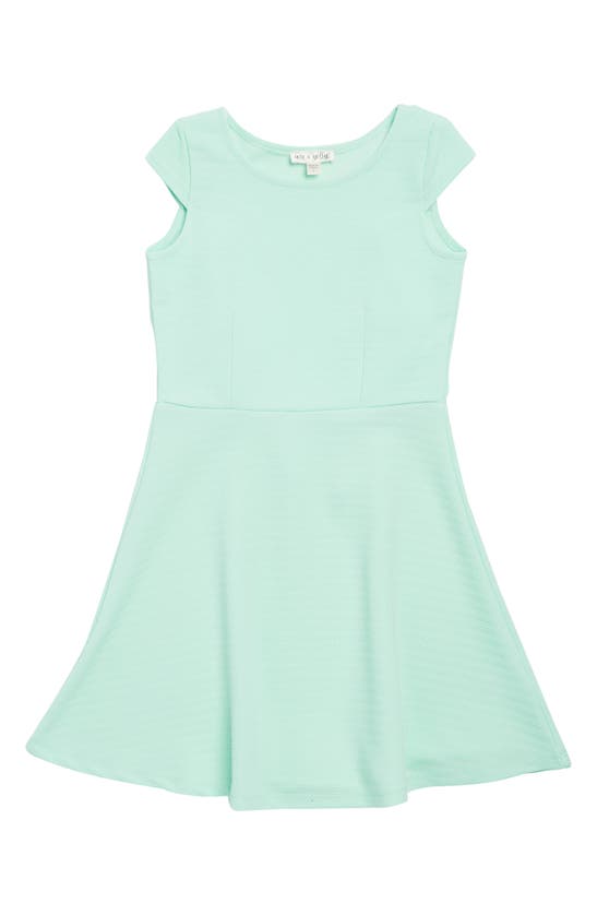 Shop Ava & Yelly Kids' Knot Back Textured Knot Top In Mint