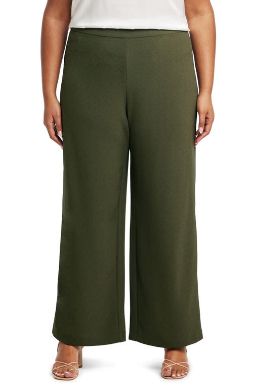 Night Life High Waist Wide Leg Pants in Olive