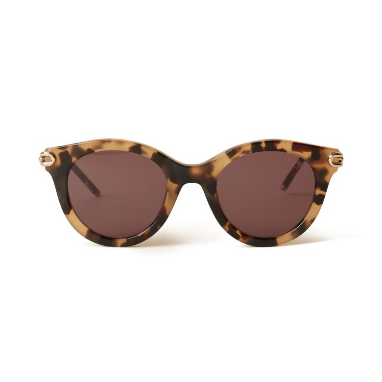 Shop Mulberry Penny Acetate Sunglasses In Tortoiseshell