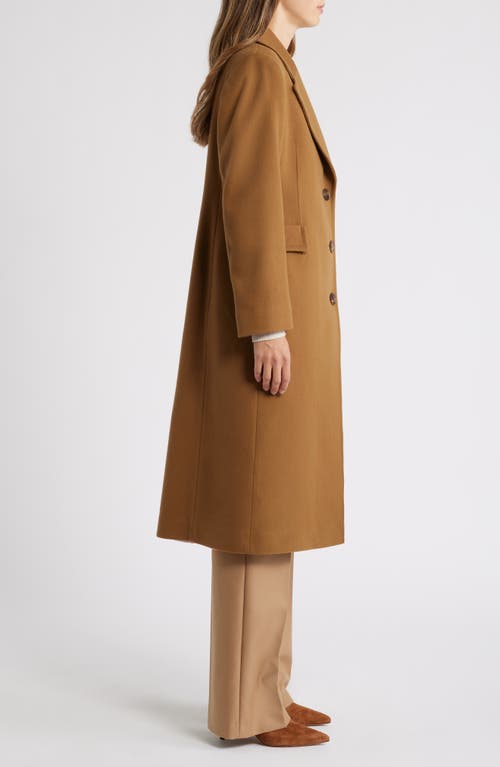 Fleurette Isla Double-breasted Long Cashmere Coat In Vicuna