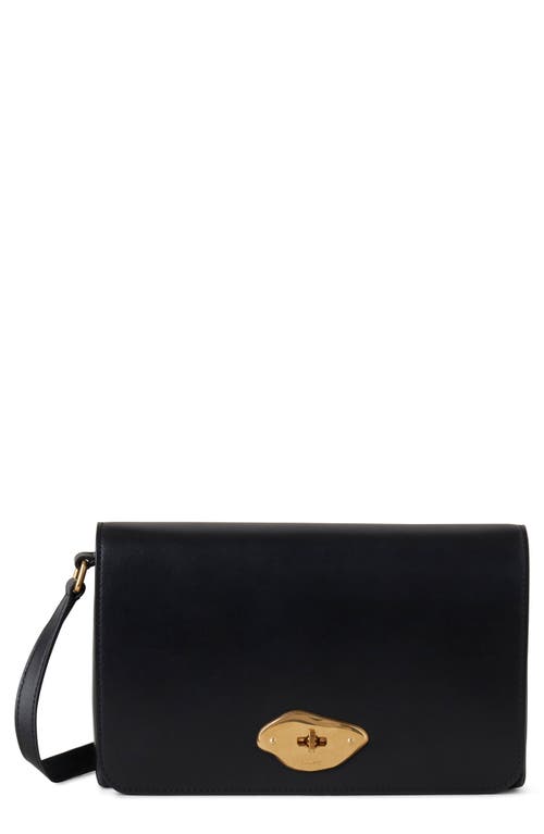 Mulberry Lana High Gloss Leather Wallet on a Strap in Black at Nordstrom