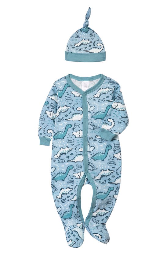 Modern Baby Babies' Modern Kids Sleeper & Hat 2-piece Set In Blue