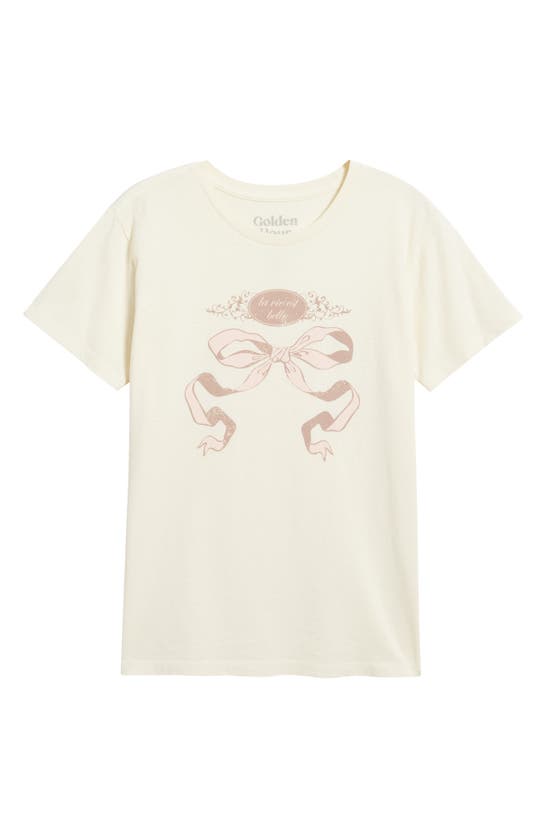 Shop Golden Hour La Belle Vie Cotton Graphic T-shirt In Ivory