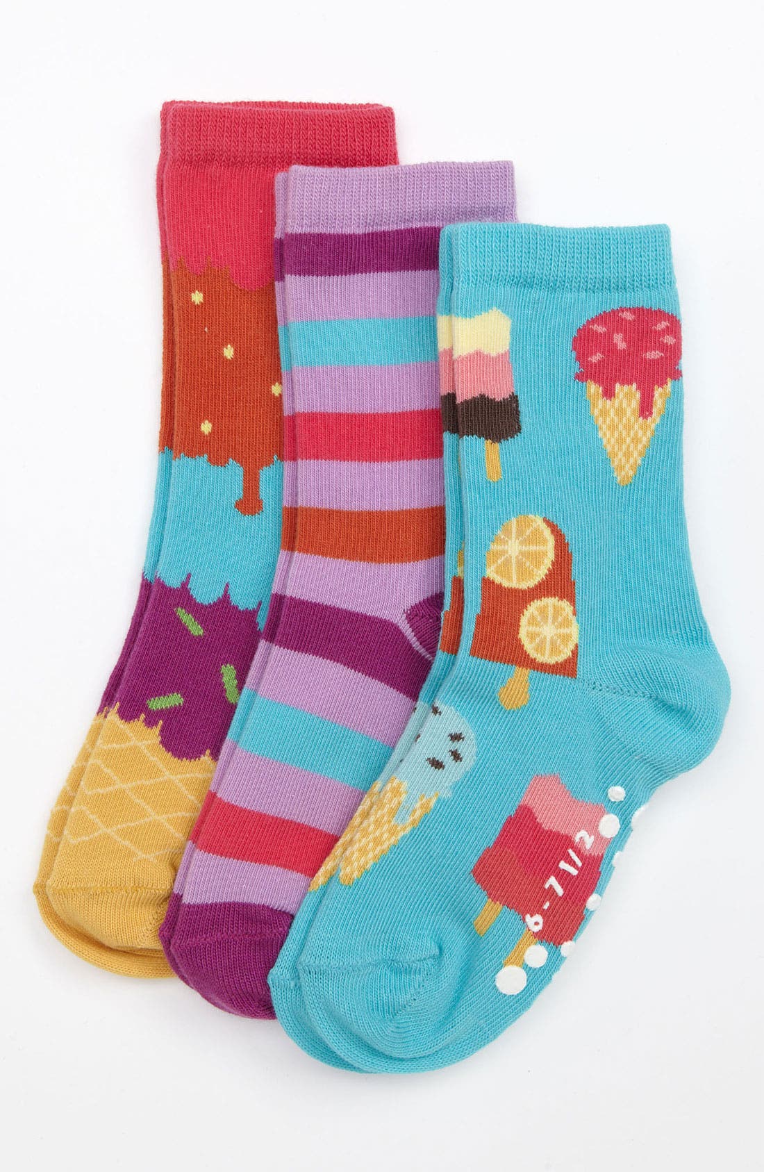 Nordstrom 'Ice Cream Social' Socks (3Pack) (Toddler & Little Girls
