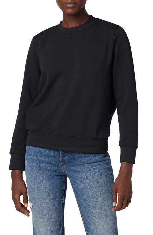 Hudson Jeans Knotted Cutout Back Sweatshirt in Black at Nordstrom, Size Large