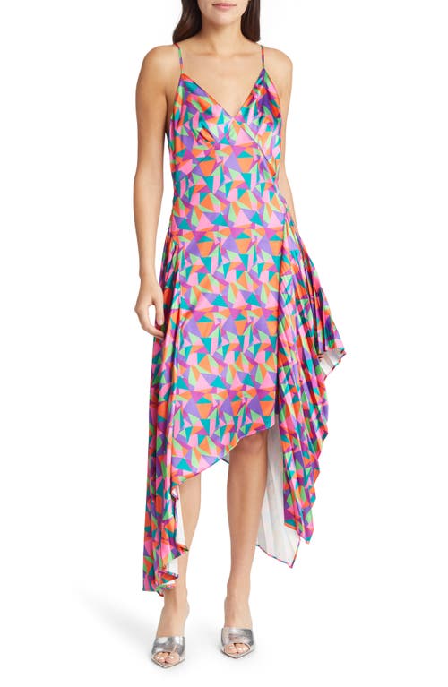 Area Stars Geometric Print Handkerchief Hem Dress Multi at Nordstrom,