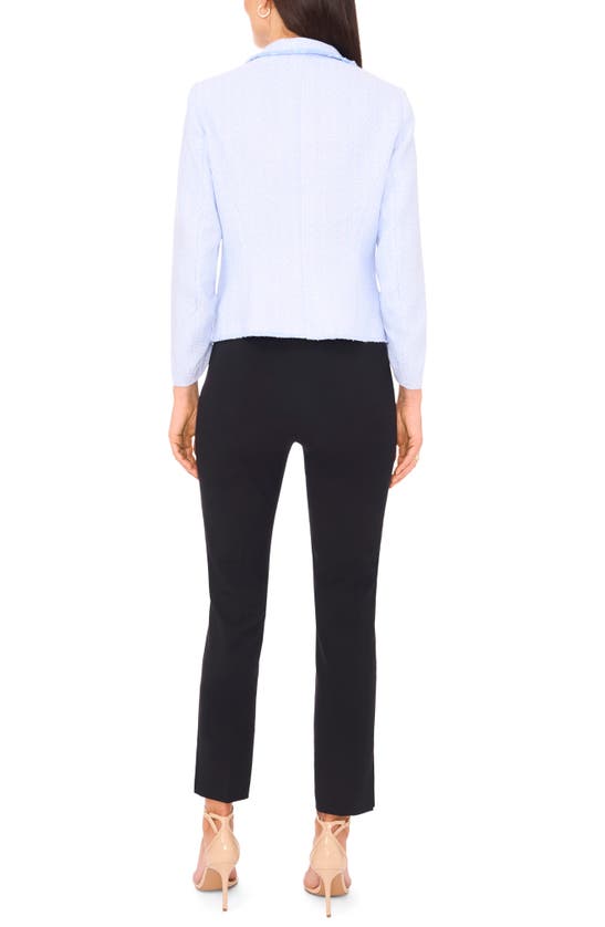 Halogen Raw Hem Crop Blazer In Placid Blue