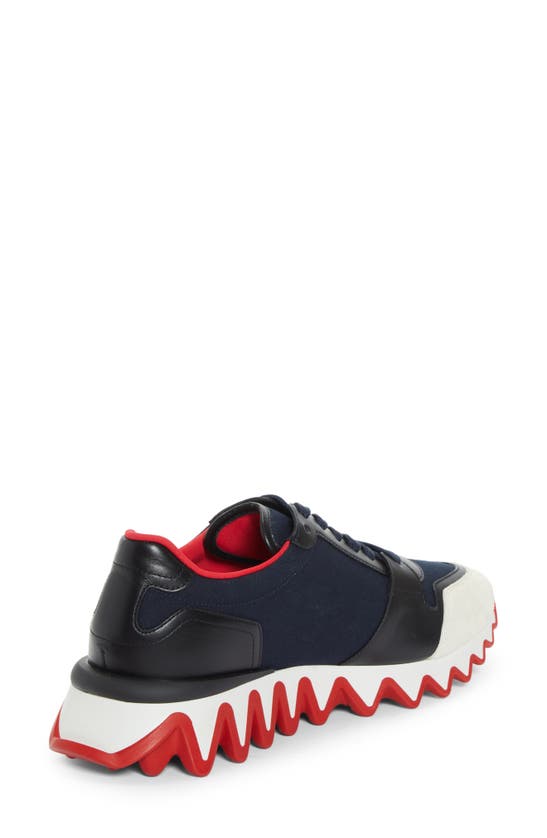 Shop Christian Louboutin Nastroshark Low Top Sneaker In Version Navy