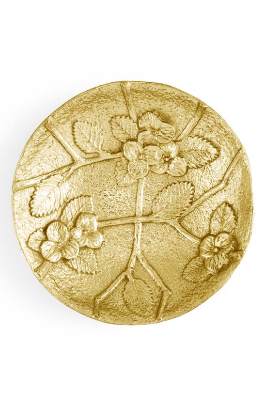 Michael Aram Hydrangea Gold-tone Plate Decor In Gold Tone- Silver