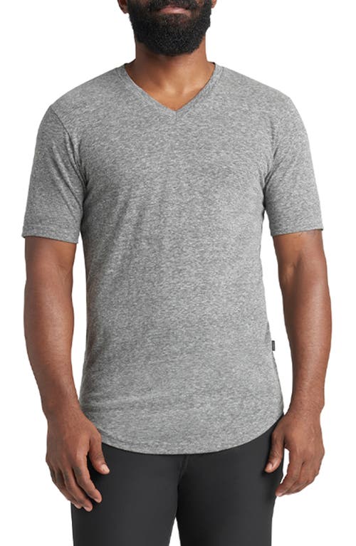 Goodlife Triblend Scallop Hem T-Shirt in Heather Grey 