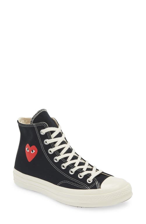 Shop Comme Des Garçons Play X Converse Chuck Taylor® All Star® Heart High Top Sneaker In Black