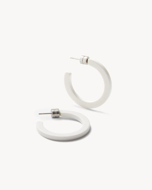Machete Mini Hoops In White Matte