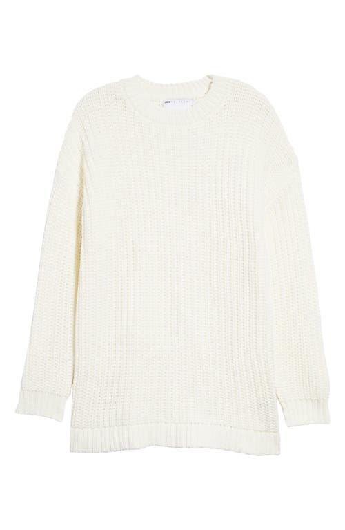 ASOS DESIGN Oversize Shaker Stitch Sweater in Cream