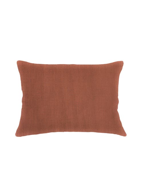 Anaya So Soft Linen Pillow Down Insert In Rustic Orange