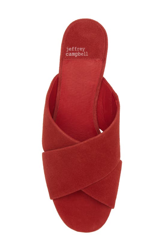 Shop Jeffrey Campbell Coerce Platform Sandal In Red Suede
