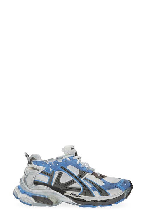 Shop Balenciaga Runner Sneaker In Blue/white/grey