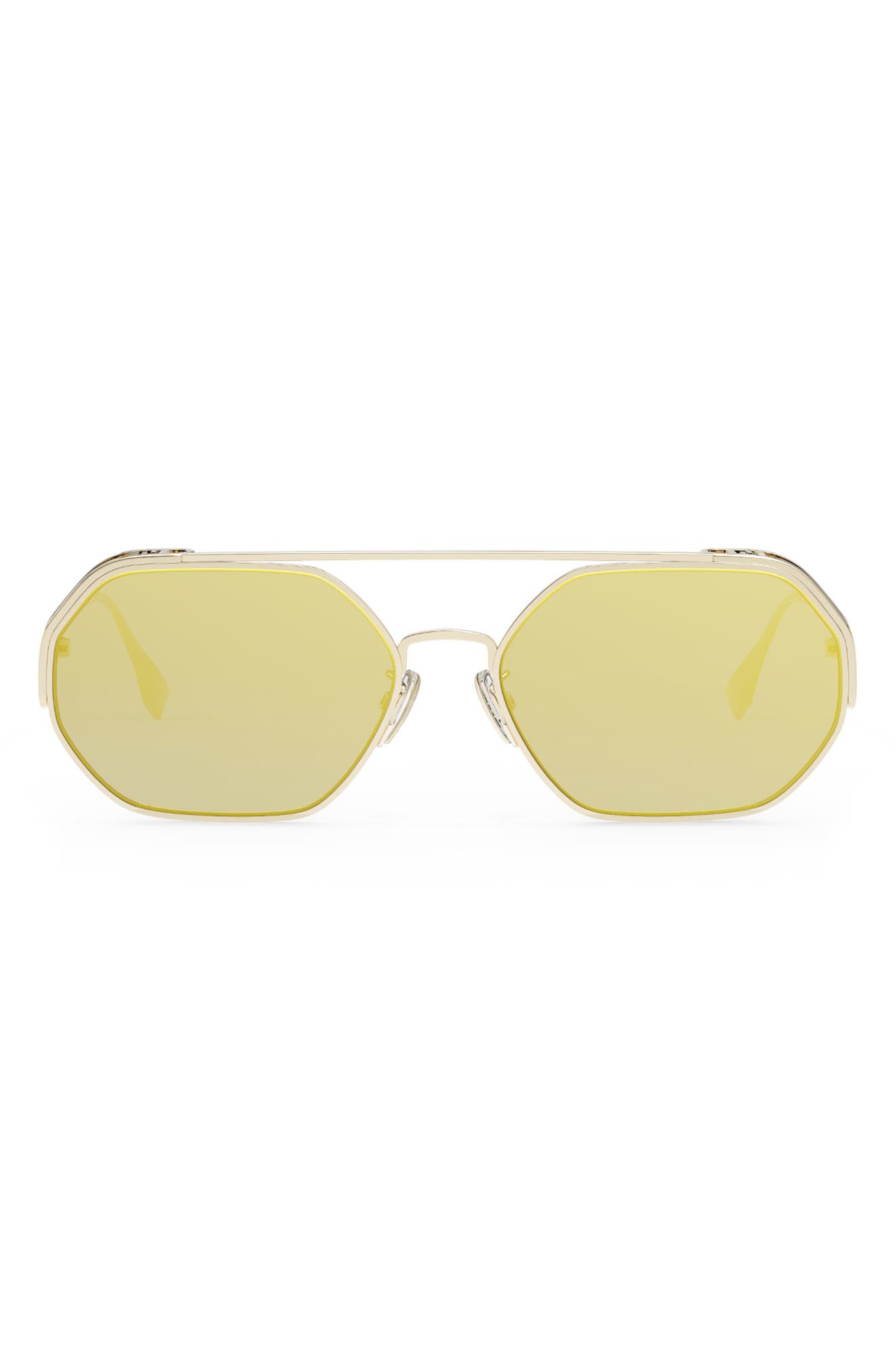 fendi 57mm aviator sunglasses