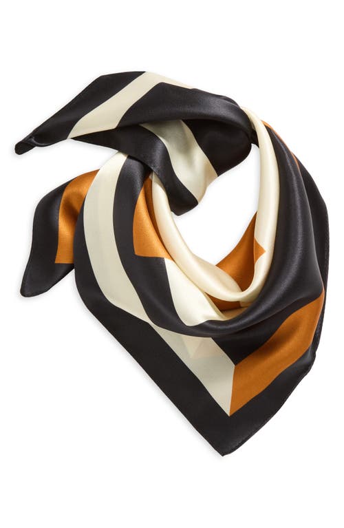 Shop Nordstrom Print Silk Bandana Square Scarf In Black- Rust Bali Balance