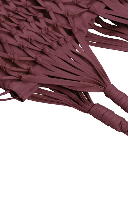 Adriana Castro La Red Mesh Bag In Leather In Burgundy