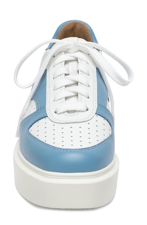 Shop Linea Paolo Kayleen Sneaker In Eggshell/cerulean Blue