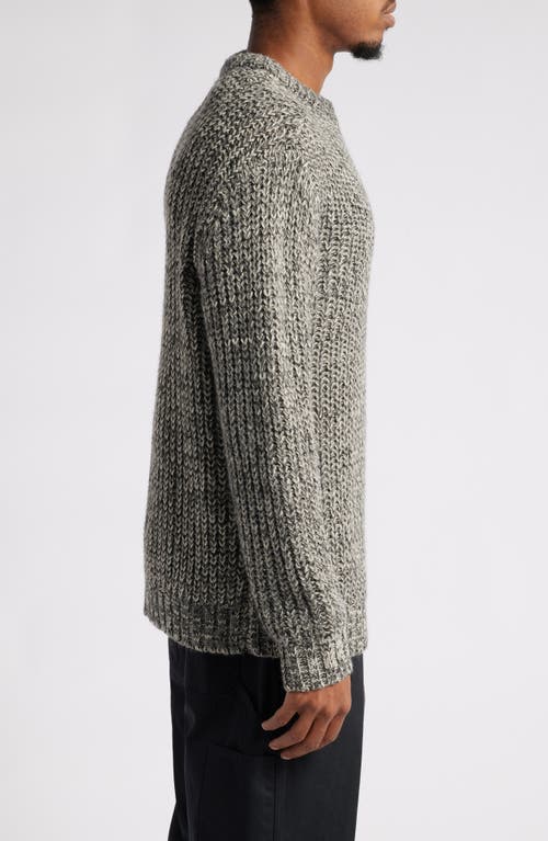 Shop Obey Anthony Marled Crewneck Sweater In Charcoal Multi