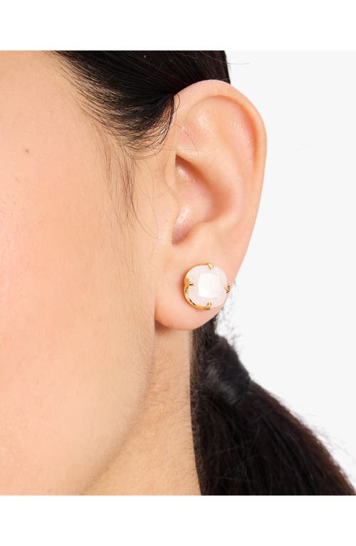 Shop Kate Spade New York Pop Of Joy Cubic Zirconia Stud Earrings In Cracked Clear/gold