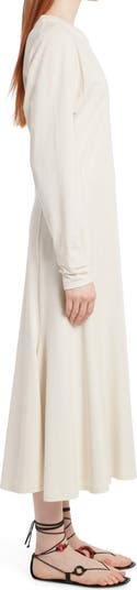 Gentwood Long Sleeve Cotton Jersey Midi Dress