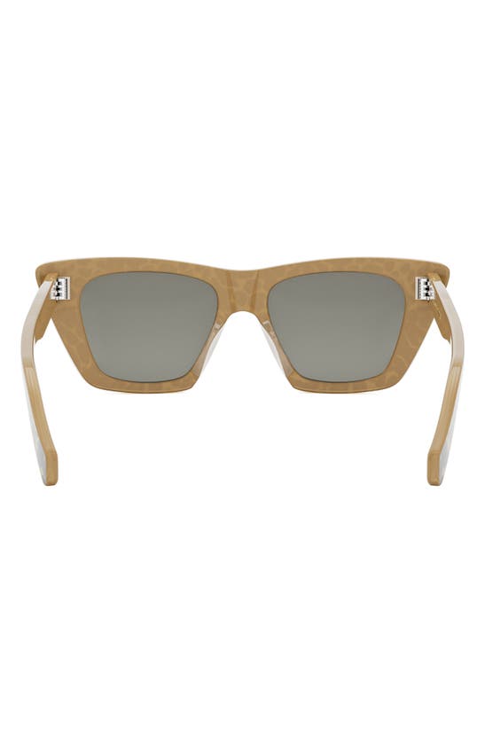 Shop Celine 51mm Cat Eye Sunglasses In Animal / Smoke