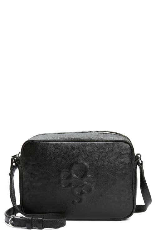BOSS Celia Leather Crossbody Bag in Black