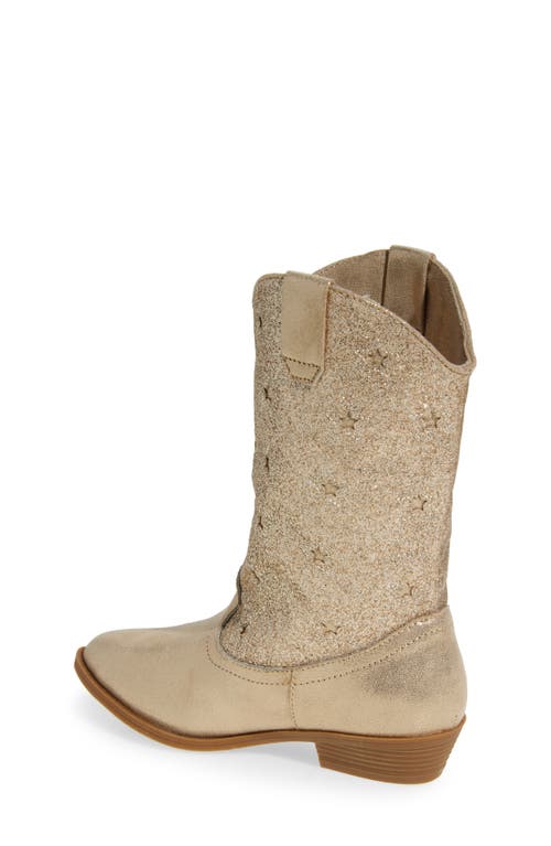 Shop Tucker + Tate Kids' Charli Cowboy Boot In Gold Glitter