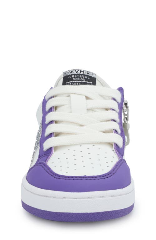 Vintage Havana Kids' Ariella Sneaker In White Purple Multi