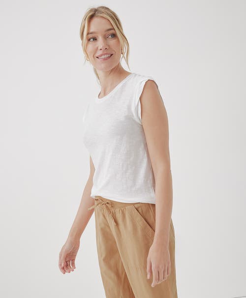 Pact Organic Featherweight Slub Muscle Tee In White