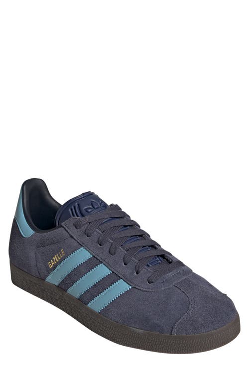 adidas Gazelle Sneaker in Shadow Navy/Clear Blue/Gum at Nordstrom, Size 7.5