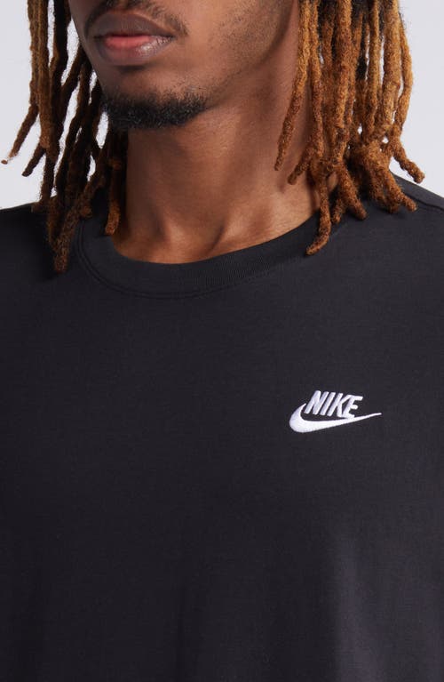 Shop Nike Sportswear Club Crew Neck T-shirt In Black/white