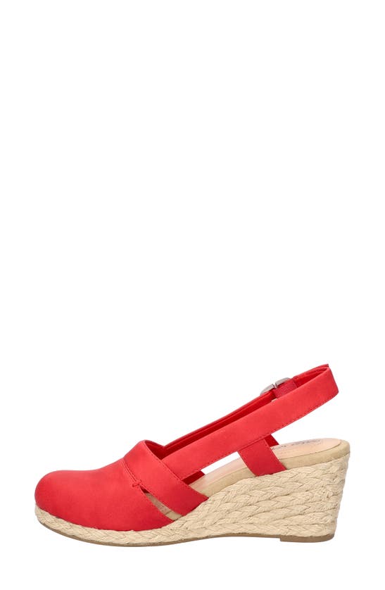 Shop Easy Street Stargaze Espadrille Wedge Pump In Red