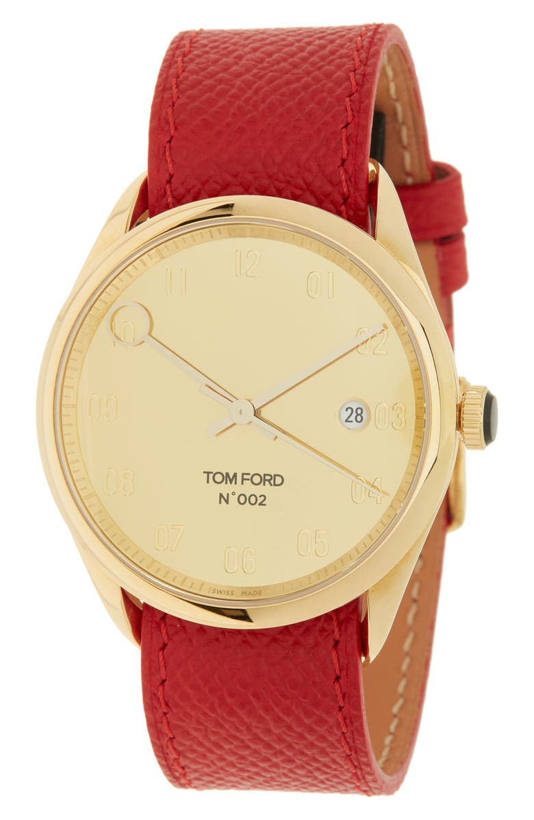 TOM FORD Auto Leather Strap Watch, 40mm | Nordstromrack