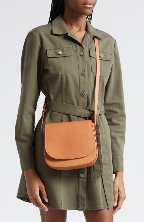 Shop Mansur Gavriel Classic Leather Crossbody Bag In Cammello