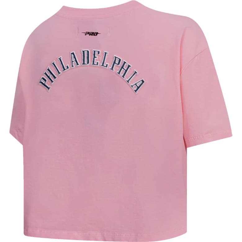 Pink Philadelphia Eagles Cropped Boxy T-shirt