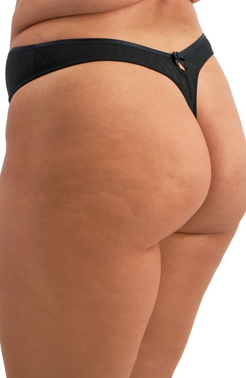 Elomi Teagan High Leg Briefs In Black/almond