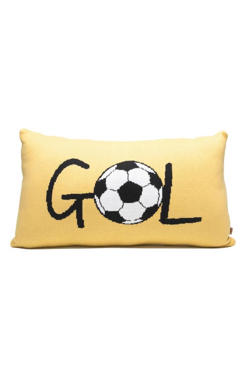 RIAN TRICOT Gol Soccer Throw Pillow in Dark Yellow at Nordstrom
