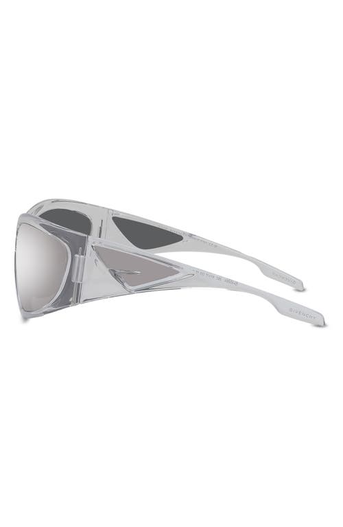 Shop Givenchy Givcut 67mm Oversize Geometric Sunglasses In Crystal/smoke Mirror