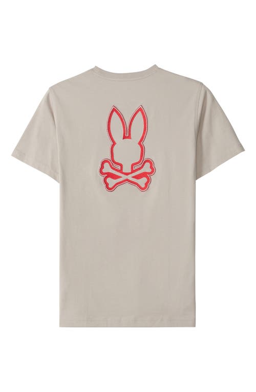 Shop Psycho Bunny Walter Back Graphic T-shirt In Oyster