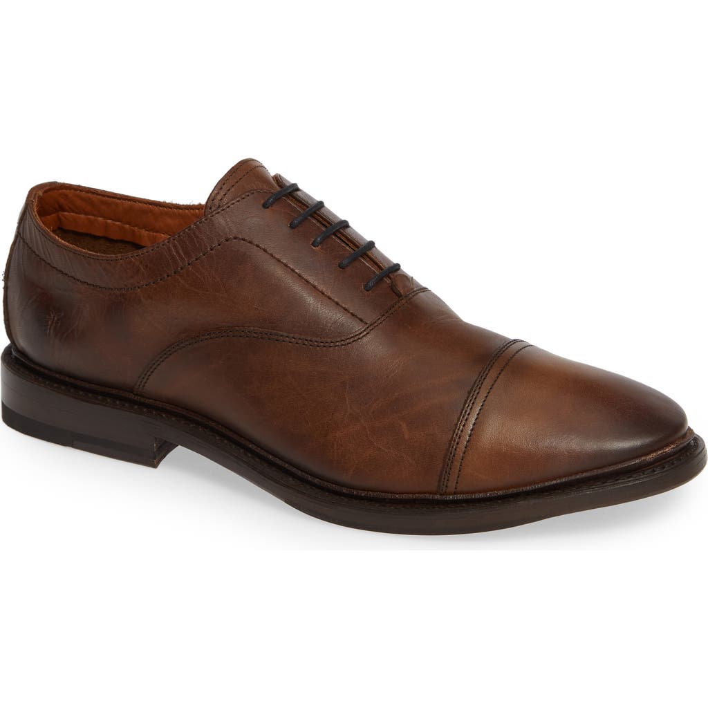 Frye Paul Bal Cap Toe Oxford In Cognac