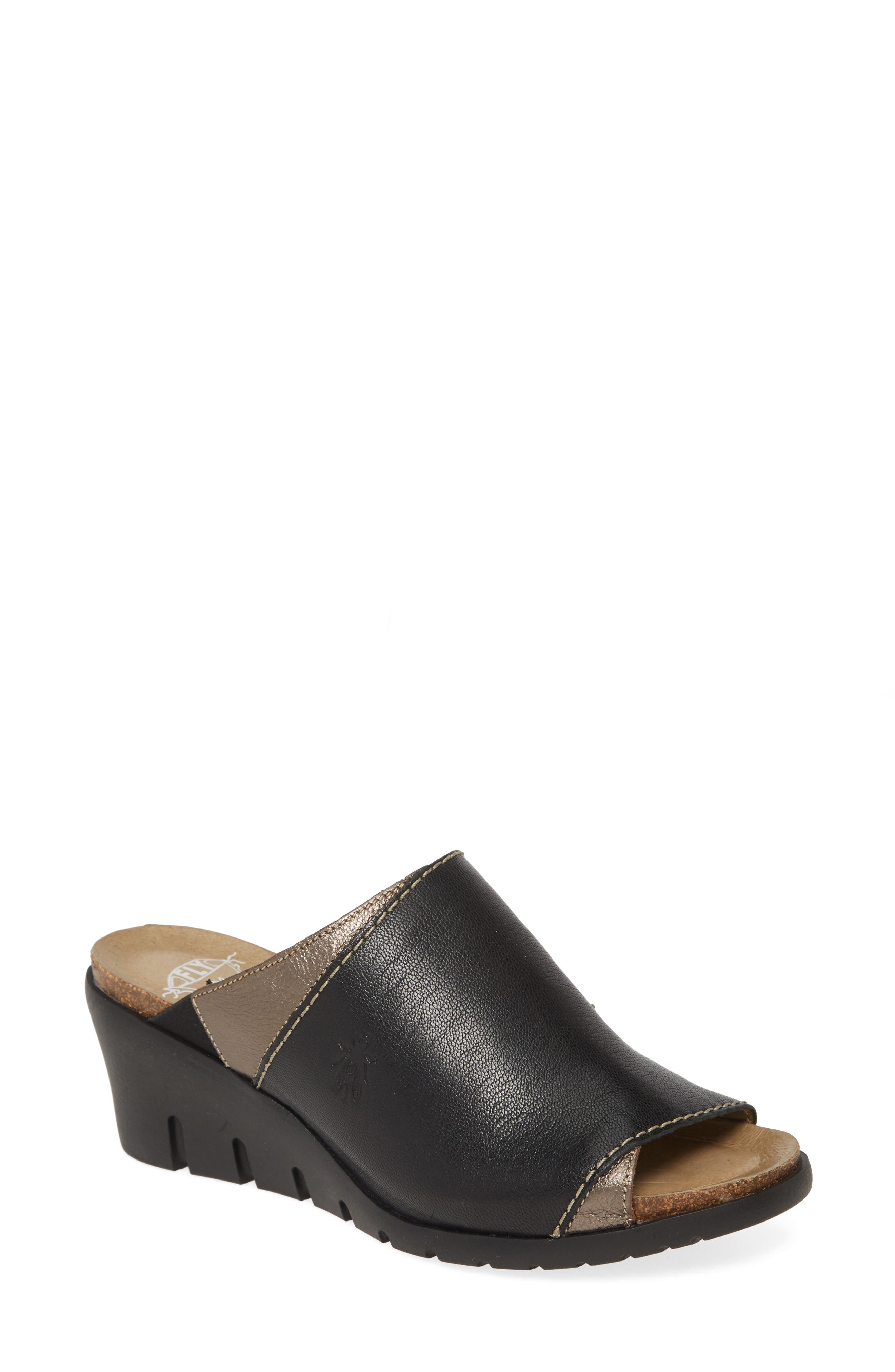 fly london black wedge