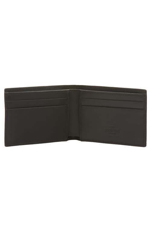 Shop Valentino Garavani Vlogo Calfskin Bifold Wallet In Nero