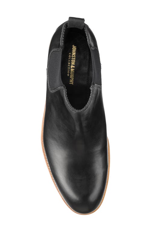 Johnston & Murphy Dudley Chelsea Boot In Black Dip-dyed Calfskin