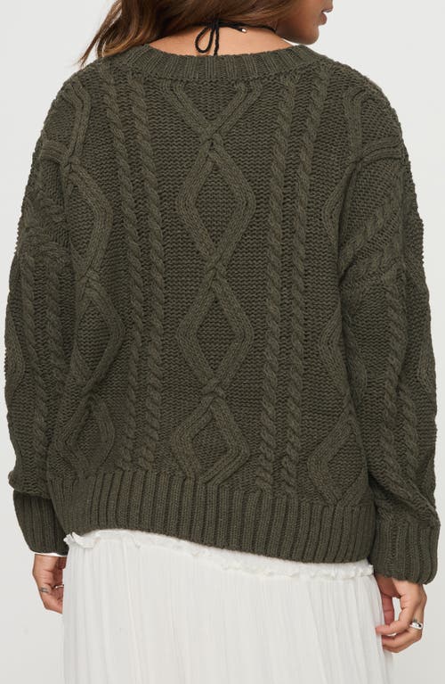 Shop Princess Polly Anaya Oversize Sweater In Green