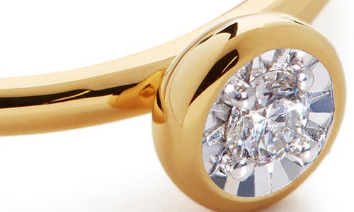 Monica Vinader Gold Solitaire Diamond Ring Lab Grown Diamond In 18k Gold Vermeil